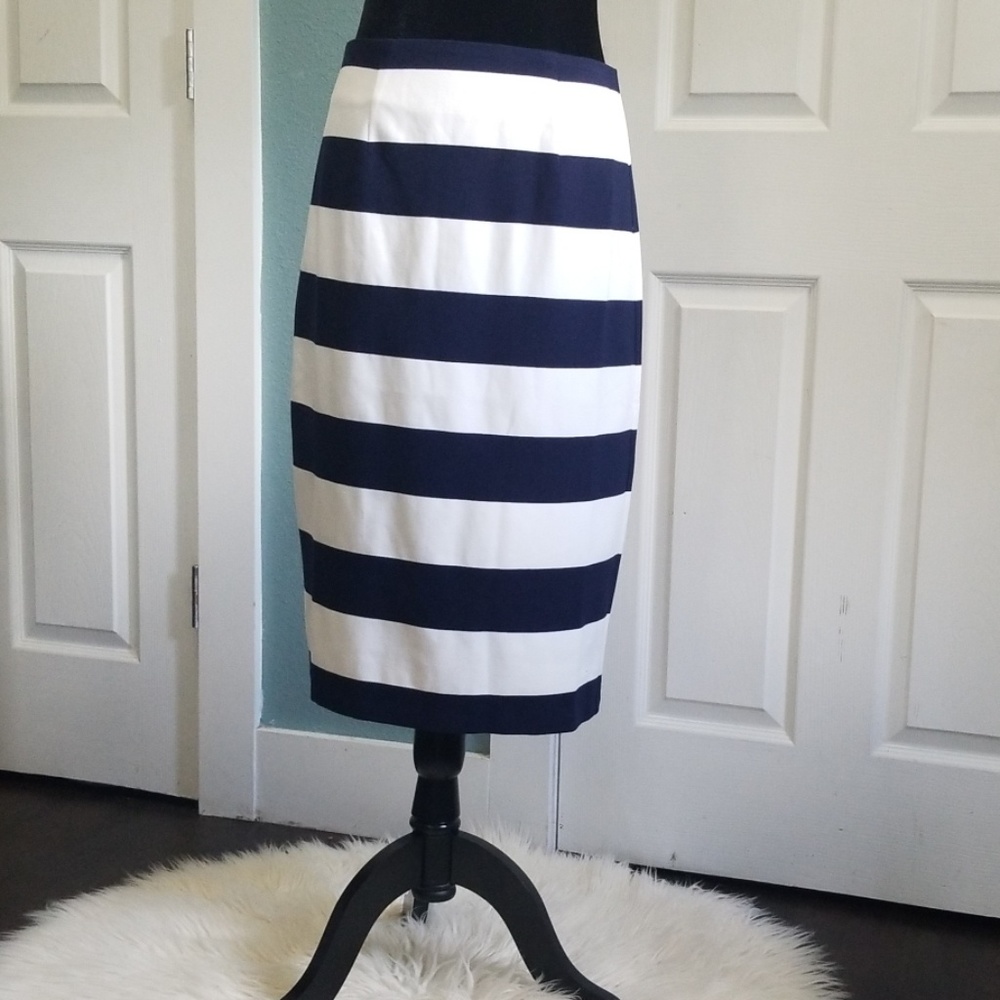 NWT Nautical Striped Pencil Skirt DAINTY JEWELL'S